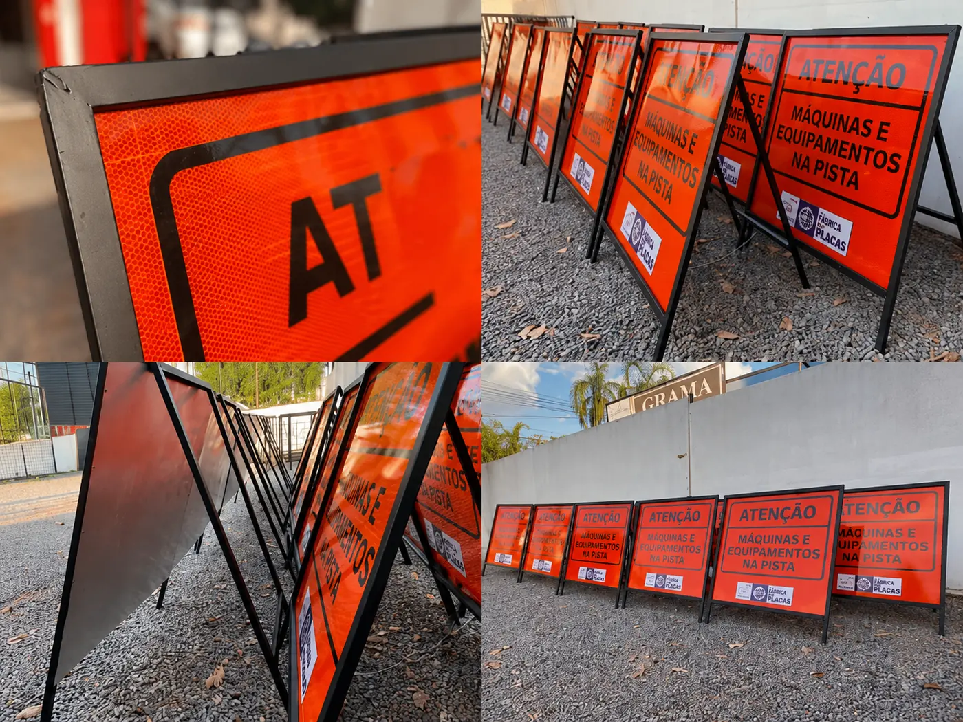 Cavaletes de sinalização viária para obras