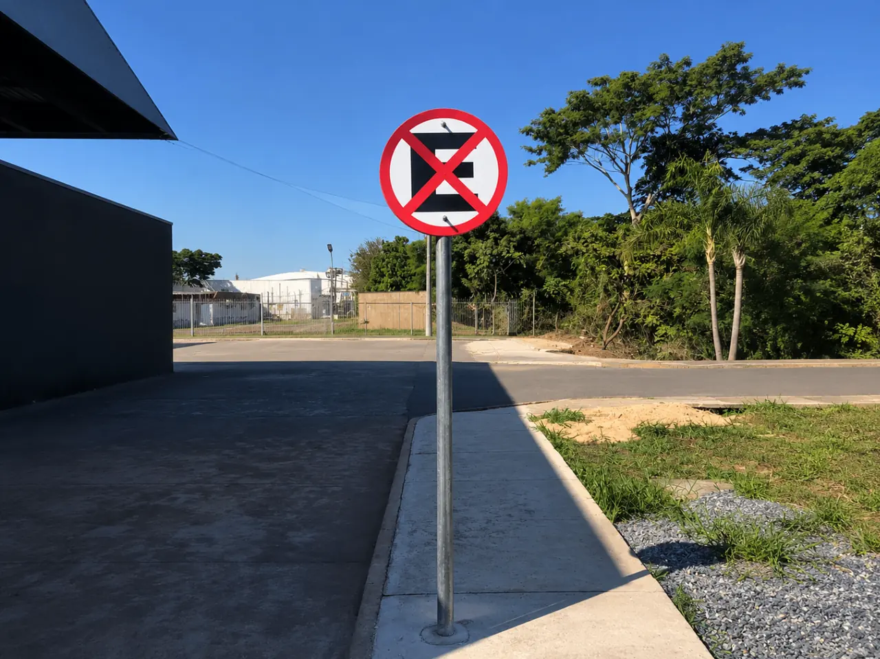 Placa de trânsito de proibido estacionar