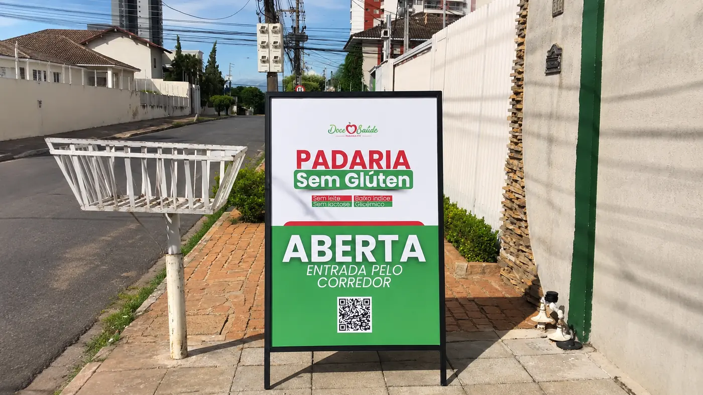 Placa cavalete 