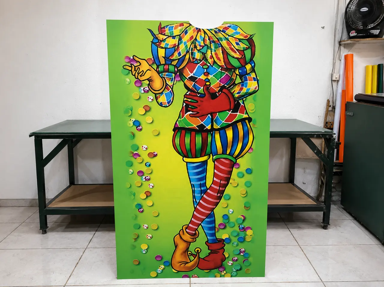 Display de personagem para evento