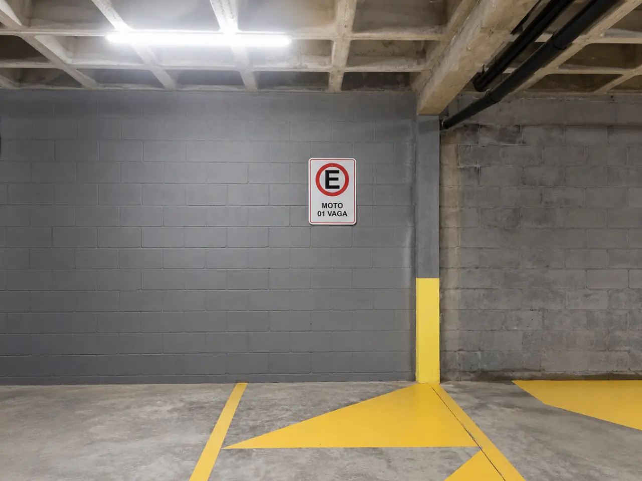Sinalização de estacionamento para moto